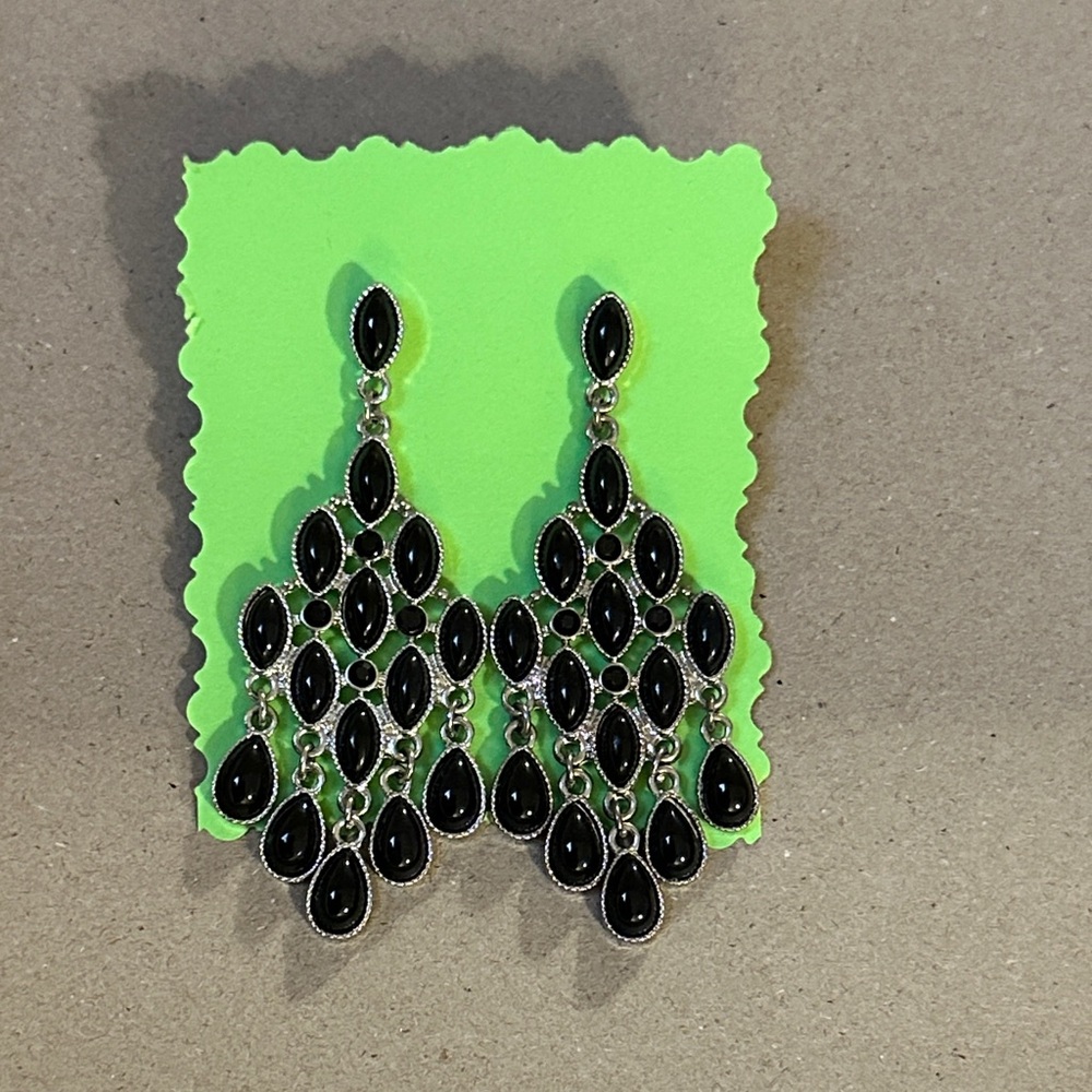 Black Chandelier Earrings